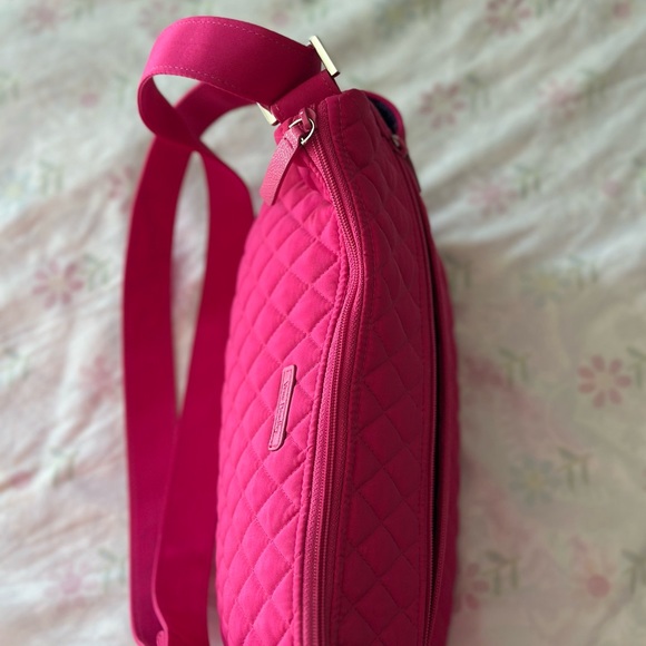 Hot Pink Quilted Crossbody Bag - Picture 7 of 9